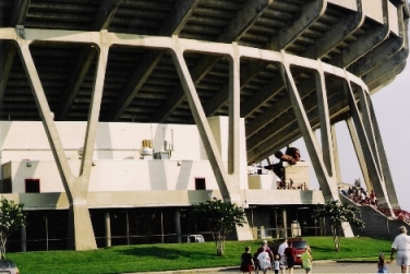 Picture of facade of stadium