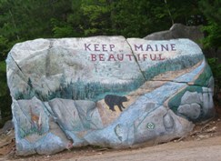 picture of rock with painting on it