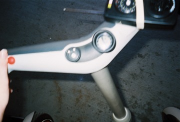 Picture of the handle bar of a Segway